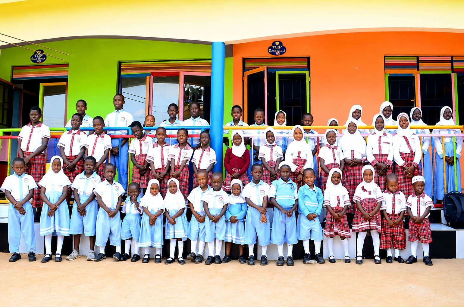 Learners of Etihad Islamic Primary School gathered together on campus
